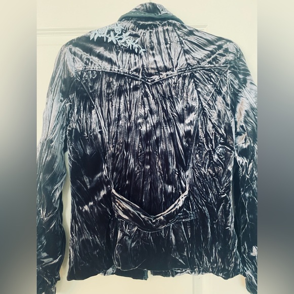 WOW!! STRETCH VELVET SURREALIST JACKET WITH MANY DETAILS - Picture 2 of 9